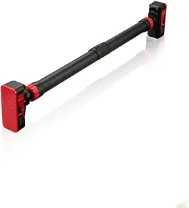 Adjustable Pull Up Bar for Doorway - 440LBS Weight Capacity, No Screws Installation with Level Meter and Auto Lock, Chin Up Bar for Home Gym Strength Training