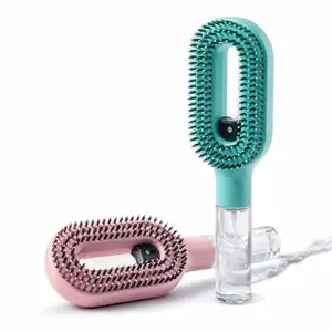 2-in-1 Hair Brush with Water Spray Mister - Detangling Brush with Built-in Fine Mist, Portable Wet & Dry Styling Tool for Smooth, Frizz-Free Hair - Quick Refresh for Women & Girls On-The-Go