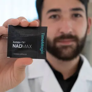 TimeMagic NAD+MAX 8-in-1 Longevity Dietary Supplement - Anti-Aging Support, Energy Booster, Metabolism Aid, Ca-AKG, Liposomal NR, Spermidine, PQQ, Vitamin D3, Black Seed Oil, Black Pepper - 30 Pack, High Potency Supplement, Brain Memory & Mood Amino Acids