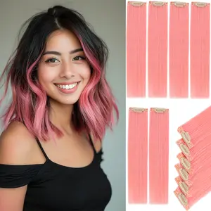 6PCS 6 Clips In Short Straight Hair Extensions 100% Remy Real Human Hair Clip Ins Mini Clip On Hairpin Hairpieces to Add Volume and Highlights For Women 10 12 14 Inch