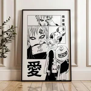 Gaara Naruto Poster, Naruto Wall Art, Naruto Shippuden Anime Poster