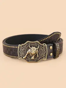 Cowboy Belts for Men Women Western Buckle Belt Cowboy Cowgirl Embossed Pu Leather Belt for Jeans Christmas Gifts Belt Western Concho Belts
