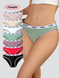DORSU Cotton Sports Underwear Panty Underpants Cotton Briefs Panty for Women Soft Thongs Panty Womens Undies High Cut Bikini PantyStretch Multipack Activewear Athletic underwear for women thong panties