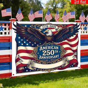 American 250th Anniversary Backdrop Patriotic Eagle Photography Background, USA Celebration Tapestry Wall Hanging, Premium Polyester Party Banner For Independence Day Event, Holiday Gathering, Photo Booth Decoration Supplies