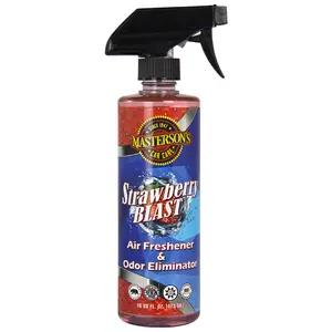 MASTERSON'S CAR CARE -STRAWBERRY BLAST AIR FRESHENER & ODOR ELIMINATOR (16 oz) - MCC_120_16 - Premium Sprayable Scent For Cars, Trucks, RVs, Restroom Hotels, Home, and Office - Removed Pet, Smoke, Food Odors