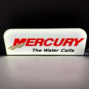 Mercury Marine LED Light-Up Sign – ‘The Water Calls’ Boat Motor Decor