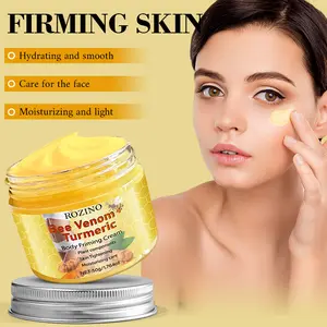 ROZINO Bee Venom & Turmeric Body Firming Cream - Wrinkle Reducing, Skin Firming Rejuvenating, Restore Elasticity for All Skin Types, Hydrating & Moisturizing Light Formula