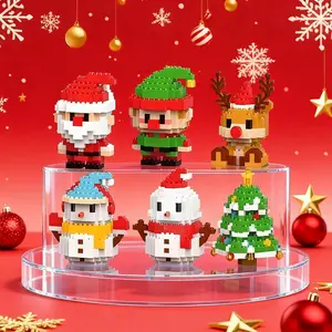 Santa Claus Building Block Set Compatible Advent Calendar, New Year Gift Box for Kids Boys Girls Adults, Christmas Present, Creative Building Blocks