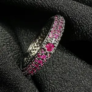 JJ CHIC Luxurious Black Gold Ring - Exquisite Full Pave Design for Men and Women, Elegant Unisex Jewelry, Silver Black Gold Plated, Comfort Fit, Sizes 6-10