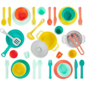 Play Kitchen Accessories Cookware Dishes Utensils 33 Pieces Play Set for Kids Pretend Play Toys for 3+ Years Mini Chef Kitchen Set