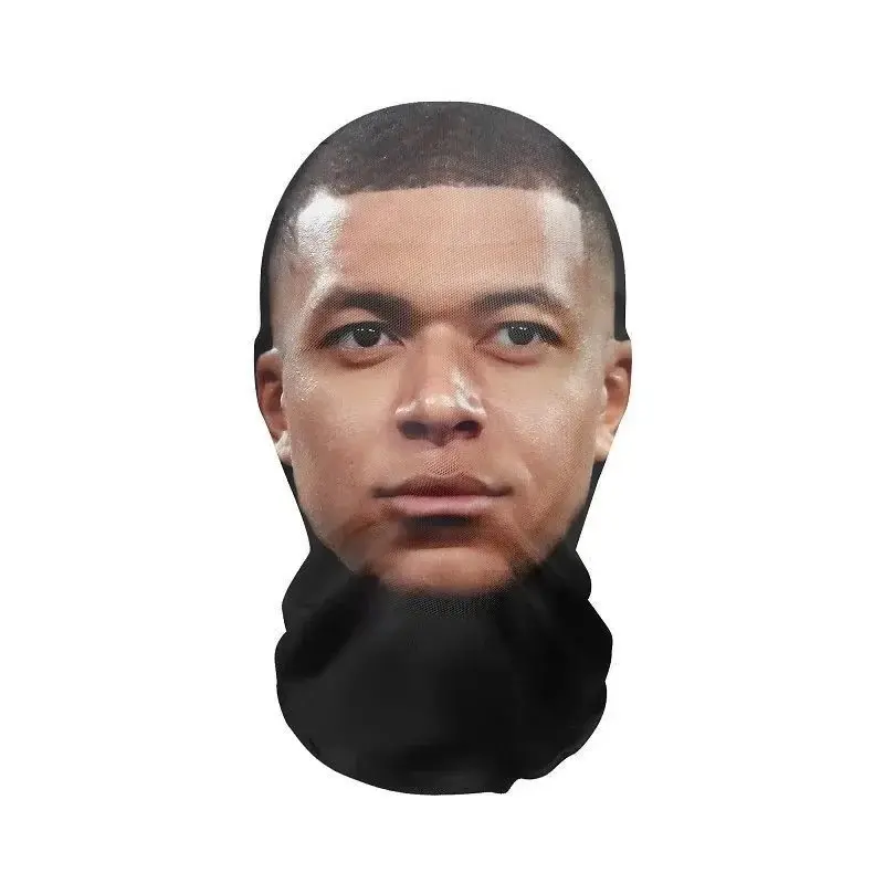 Adult 3D Funny Pattern Mesh Balaclava - Ronaldo Printed, UV Protection Face Mask Head Cover for Halloween Cosplay, Party Costume