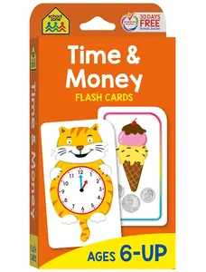 School Zone Time & Money Flash Cards - 56 Cards for 1st Grade, 2nd Grade, Telling Time, Reading Clocks, Counting Coins, Ages 6+ October 2, 2018