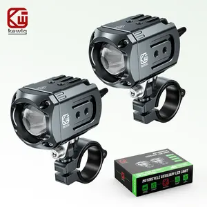 【fathersdaygift】Kewig K11 Motorcycle Auxiliary LED Strobe Light Kit - 60W White/Amber Fog Driving Spotlights, Waterproof, with Mount Brackets & Wire Harness, Offroad Work Lights for Motorbike, Vehicle summerwins