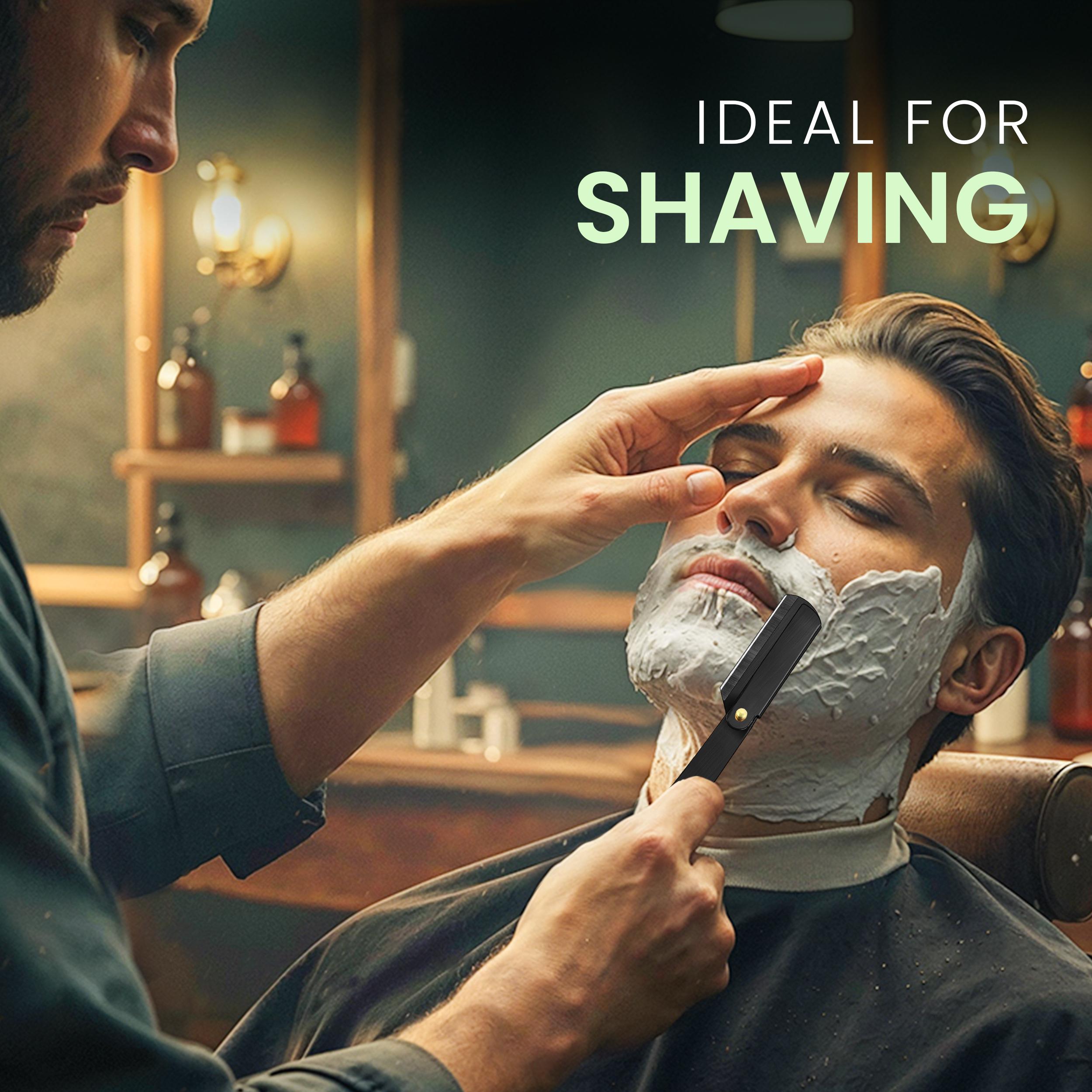 Utopia Care Professional Straight Razor for Men | Barber Straight Edge + 100 Blades Included