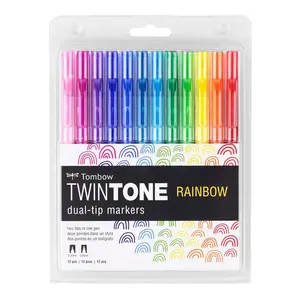Tombow TwinTone Set of 12, Rainbow - Office Stationery and Supplies