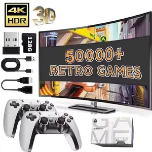 Retro Game Console, 2.4G Wireless Joysticks,  Built-in Many Classic Games, M15 Gaming Controllers, 256GB TF Card, Plug & Play 4K HDMI, Family Video Gamepad, Ideal Gift! Usb Communication game stick Birthday
