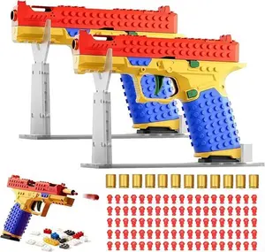 Tactical DIY Building Block Vibrant Color 1911 Model Toy Gun Set - Multiplayer Strategy Collaborative Toy Shooting Game for Outdoor Team Activities & Festival Gift Essential Tactical Softair Gun with Ejection Feature