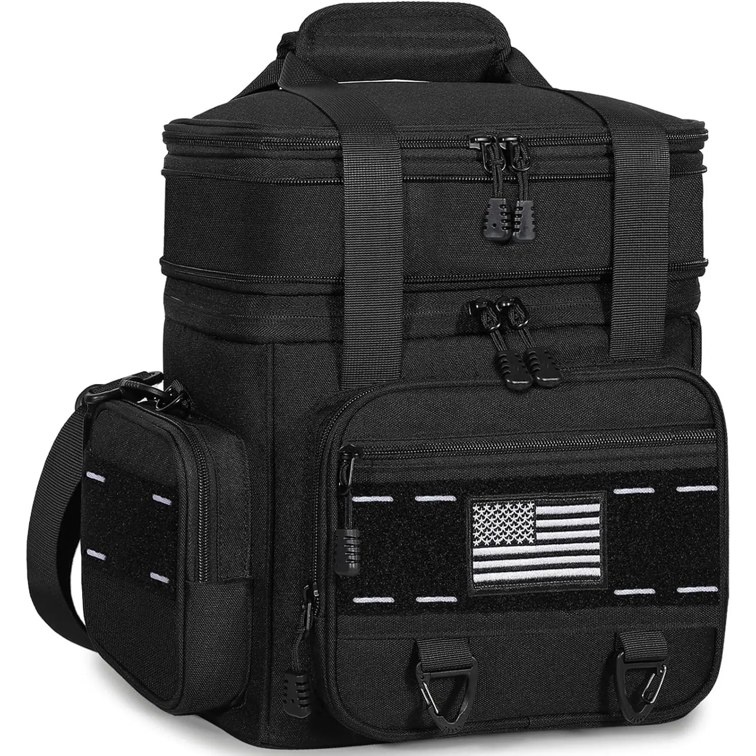 Expandable  Lunch Box, Large Insulated Lunch Cooler Bag Heavy Duty Leakproof Lunch Pail for Men Adults Work Office Outdoor Picnic Trips,16L,Black