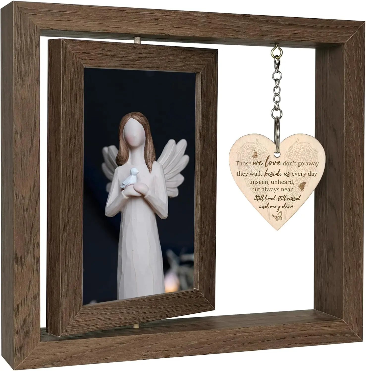 Sympathy Gifts for Loss of Loved One Bereavement Picture Frame, In Memory of Mom Dad Remembrance Grief Funeral Condolences Gifts (Display Two 4x6)