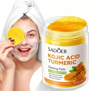 Kojic Acid Turmeric Cleansing Pads Exfoliate for Acne and Dark Spots