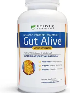 Holistic Health Labs Gut Alive Ultra Strength Superior Absorption- (60 Capsules)