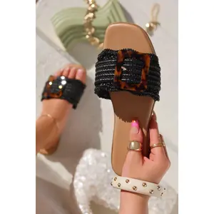 Soleil Slip On Sandals - Black