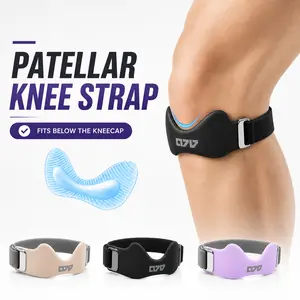 HYPICHOR Double-Layer Silicone Patellar Knee Strap for Knee Pain Relief, Adjustable Below-Kneecap Support Brace for Men & Women, Ideal for Running, Basketball, Volleyball, Squats, Tendonitis, Jumper’s Knee & Meniscus Support【Buy 1 Get 1 Free】