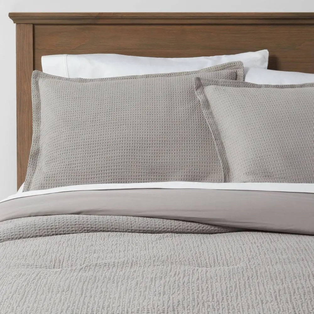 Threshold Cotton Waffle Comforter Set OEKO-TEX Waffle-Weave Threshold Cotton Waffle Comforter Set OEKO-TEX Waffle-Weave