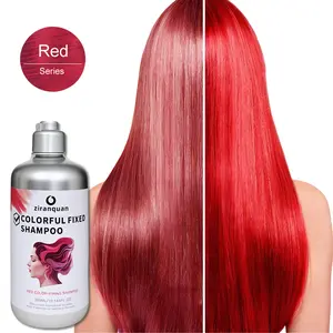 Colorful Fixed Shampoo - Red Toning Shampoo - Red Tone - Gentle Post-Color Care - 300ml - Conditioner for Dull & Damaged Hair - Keratin Amino Acids & Henna Extract - Long-Lasting Color - No PPD-Dye fixing agent vibrant  hair  color Haircare Cleansing
