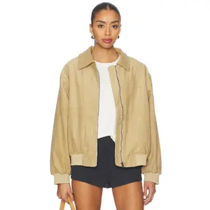 LIONESS Cou Cou Bomber Jacket in Latte