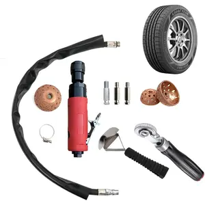 Tire Repair Set 2500rpm Low Speed Air Buffer Kit Polishing Cleaning Tool 35 mm Pneumatic Automatic Buffing Wheel Machine Patch Tools Rear Exhaust