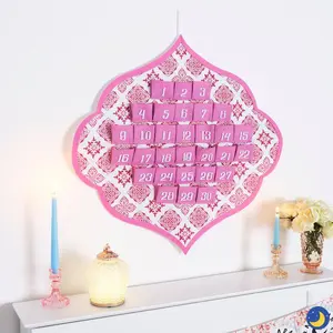 Pink & White Pattern Pocket Felt Ramadan Advent Calendar