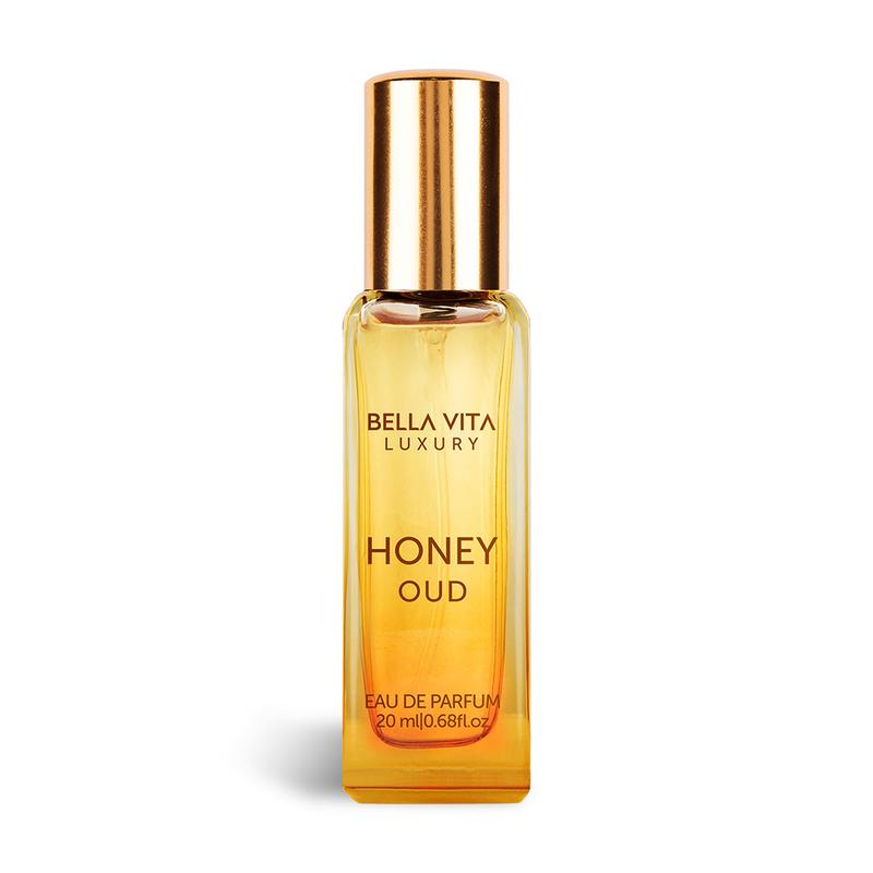 BellaVita Luxury's Honey Oud - (0.68 fl. oz./20 ml) | Eau de Parfum | Patchouli, Vanilla, Bergamot | Floral & Spicy | Long Lasting | Mini Perfume