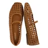 Cushionaire Weavy Woven Ballet Flats For Women | Square Toe Mary Jane Flats With Elastic Strap | Classic Woven Flat Design For Everyday Casual Outfits