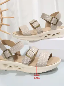Women's Fashionable Hollow Out Design Platform Sandals, Casual Comfortable Sandals for Summer, Lightweight Breathable Shoes for Daily Wear, Girl