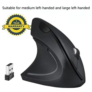 Ergonomic Mouse Left Hand, 2.4G Wireless Vertical Mouse Ergonomic Mice, 3 Adjustable DPI (800/1200/1600), Specially for Left-handers