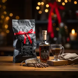 Tennessee Whiskey Aged Coffee | Barrel Aged 30 Days | Unique Whiskey Taste | Medium Roast | Roasted & Shipped Same Day | 1% Profit to Cancer Research