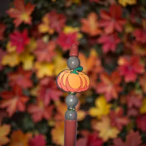 Charming Pumpkin Beaded Pen with Iridescent Beads & Terracotta-Orange Body Includes 6 FREE Ink Refills Perfect for Fall Gifting