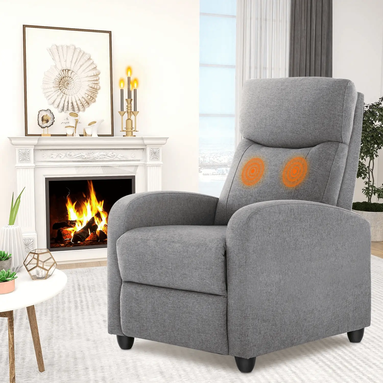 Multi-functional Single Massage Recliner Sofa,8 different Massage modes and Heating,Casual Chair For Living Room for rest, sleep, watch TV or use the computer