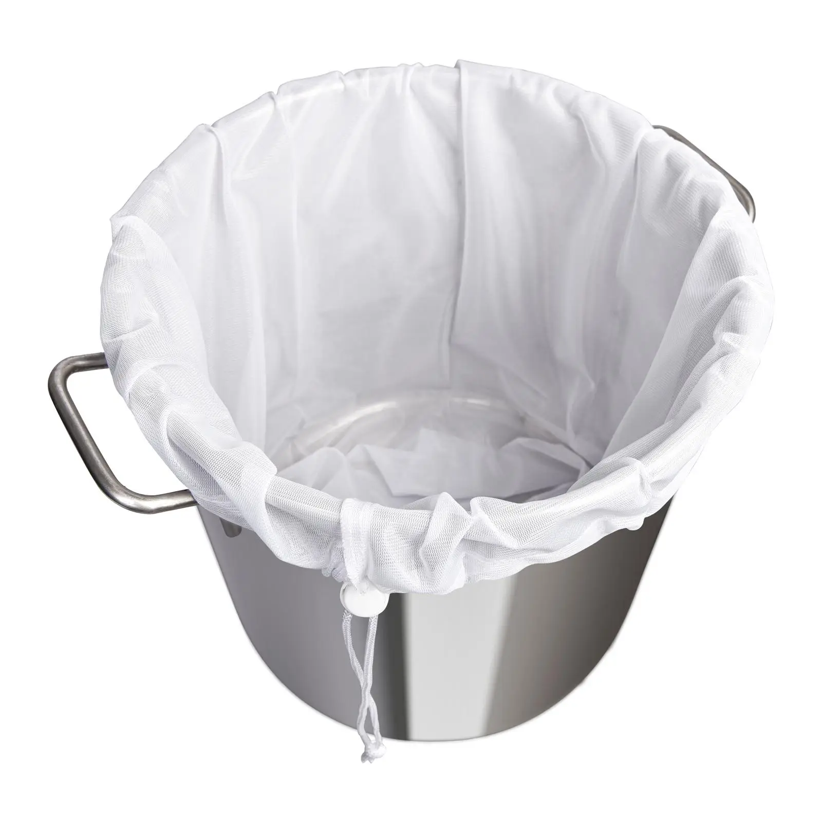 Drawstring Design Reusable Mesh Filter Bag, 1 Count Simple Durable Multi-purpose Filter Mesh Bag for Coffee, Juice, Tea, Nut Milk, Cold Brew Coffee Fi