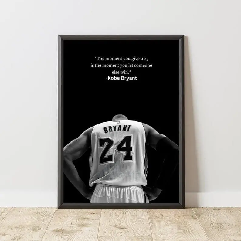 Kobe Bryant Motivational Poster, Motivational Print, Motivation Wall Art, Inspirational Wall Art, Home Gym Decor, Black Mamba Mentality