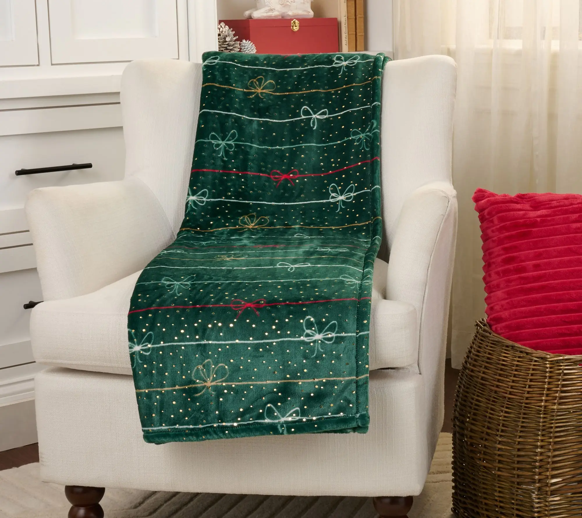 Sh8/4 Berkshire Foil Print 60x80 Holiday Plush Throw