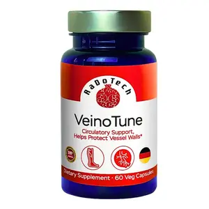 RaDoTech VeinoTune Circulatory Support Supplement with Horse Chestnut & Red Vine Leaf 60 Veg Capsules for Leg Comfort Natural Plant-Based Ingredients