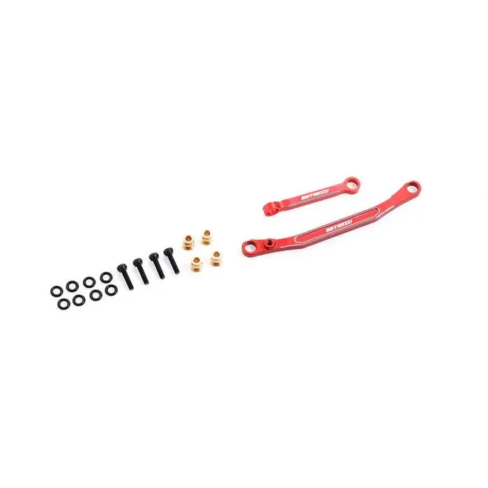 BATRAZZI Aluminum Steering Set - Automotive Replacement Accessory with O-Rings, 38.2×6.2×6.2mm, 71.7×9.6×3.3mm, 8.5g Set for FCX24-FCX18 Electric Remote Control Toy Vehicles, Includes O-Rings
