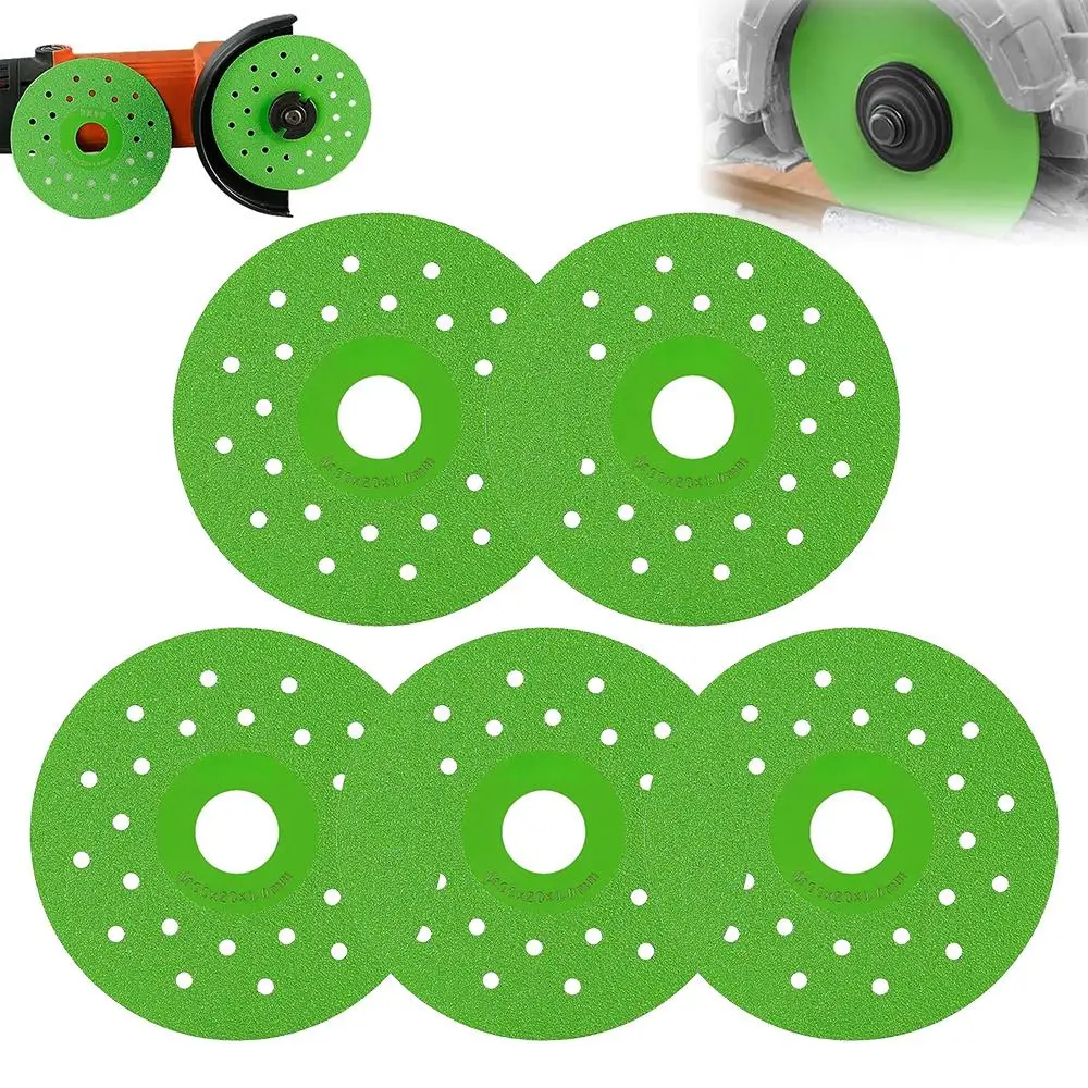 Diamond Chamfered Saw Blade, 5 Counts Ultra-thin Cutting Disc, Hole Rock Plate Ceramic Marble Saw Blade, Blade Replacement, Power Tool Accessories, Me