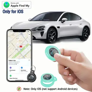 [Flash Deals] Tukio GPS Tracker (iOS Only) Lucid Tag for Cars & Pets- Mini Clear Design, Weatherproof Case, Anti-Lost Device, Works with Apple Find My(iOS Only), IP67 Waterproof, Replaceable Battery Protection