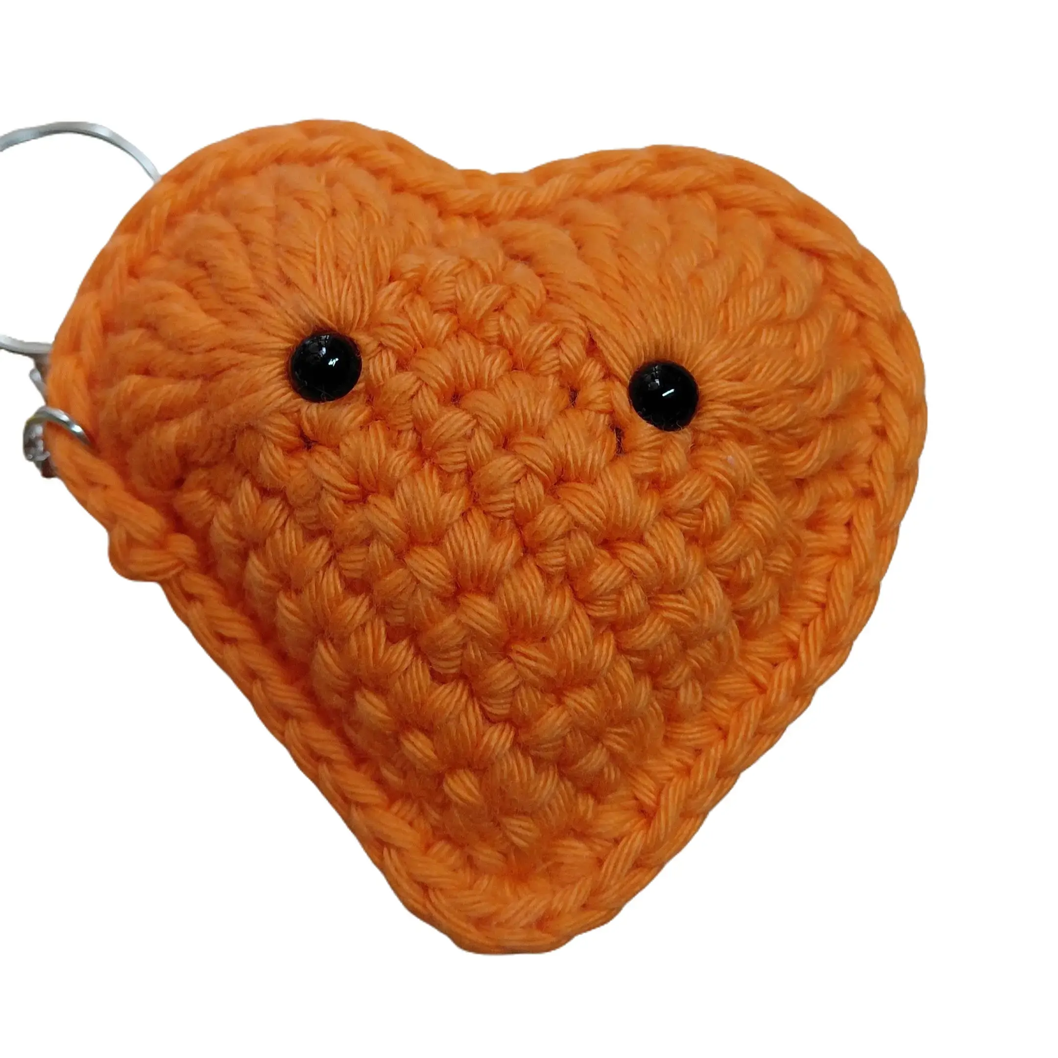 Crochet Heart Keychain