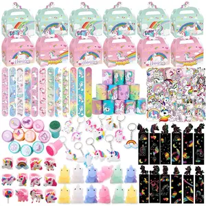 Unicorn Party Supplies, 134pcs/set Unicorn Party Favors Assortment, Scene Decoration, Party Gift Box Decoration Supplies, Some Accessories Random, Party Favor Packs