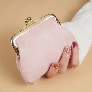 2026 New Vintage Candy-Colored Coin Purse for Women & Students, Cute Snap Closure Short Wallet Mini Handbag Coin Pouch