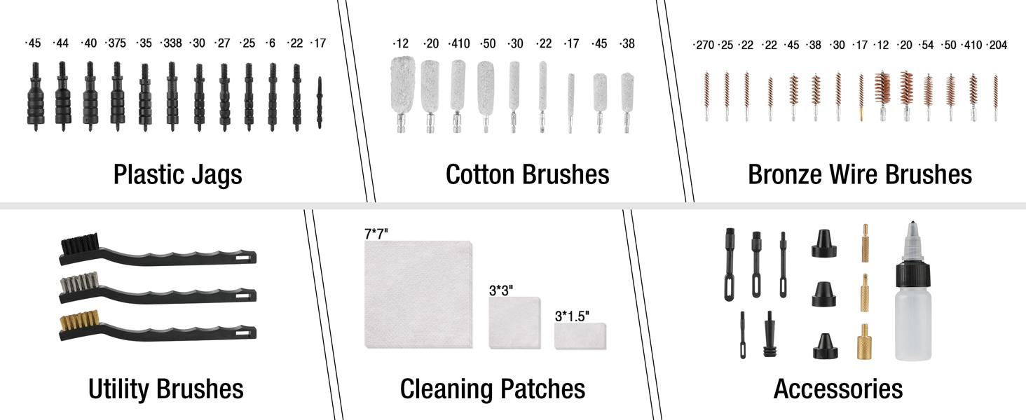 #SpringGlowUp MOSSY OAK Universal Gun Cleaning Kit, Metal Brushes Gun Cleaning Tool Set with Travel Size Portable Case for Pistols Hunting Handgun Shot Guns